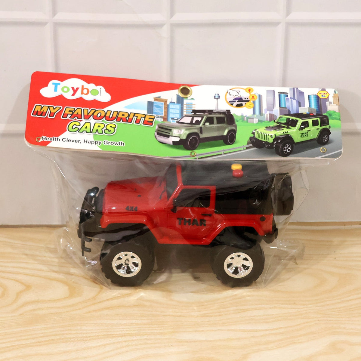Kids Dinosaur Hunter Off-road Friction Powered Toy Jeep Car (1 Pc)