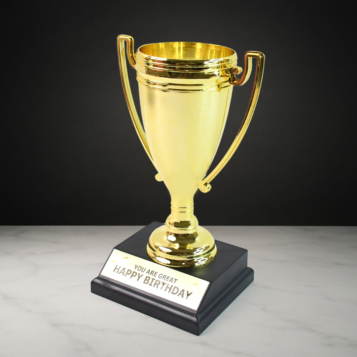Golden Birthday Trophy You Are Great Happy Birthday Plastic Award With Base
