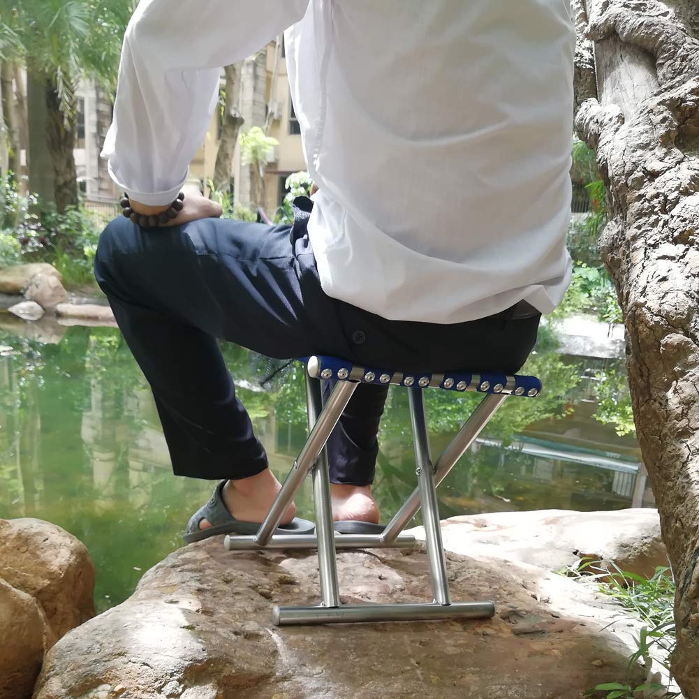 8804 Folding Beach Tool Best Folding Stool Portable Travel Train Chair Outdoor Rest Seat Fishing Beach Picnic Hiking Backpacking Stool Camping Fishing Hiking Picnic Garden (1 Pc )