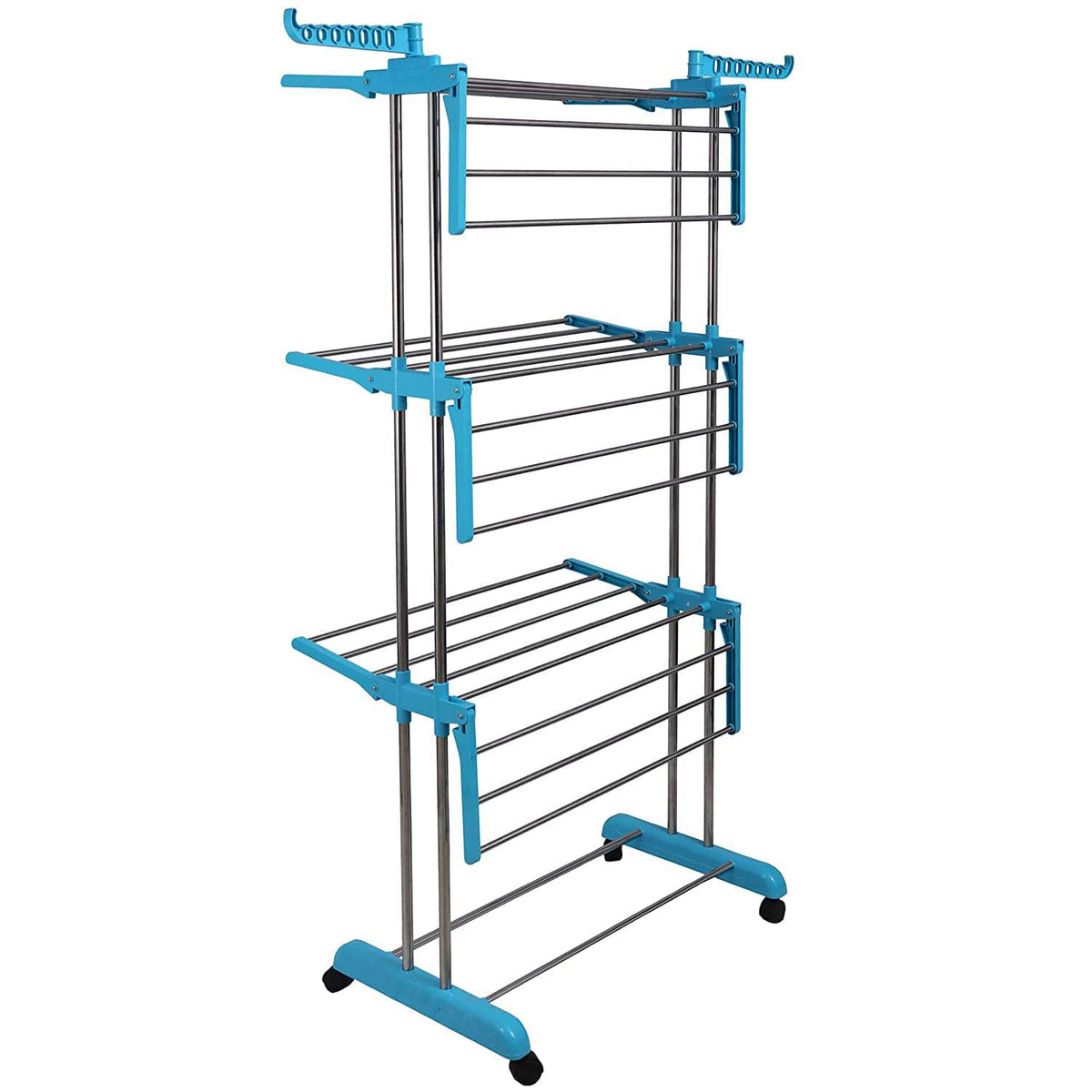 Premium Heavy Duty Stainless Steel 3 Layer Foldable Cloth Drying Stand (1 Set With Colour Box)