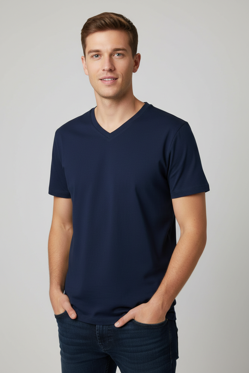Half Sleeve V-Neck Tshirt