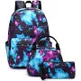 5 In 1 School Bag Includes Lunch Bag 14 Inch School Bags Water Bottle Pencil Case In Box Packing (1 Set Mix Color))