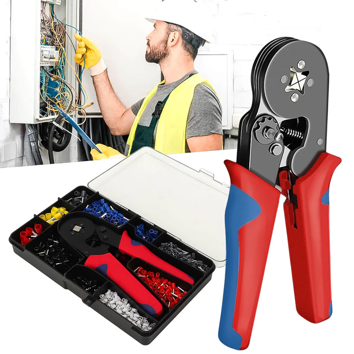 Approx 1200 Piece Ferrule Crimping Tool Kit Set