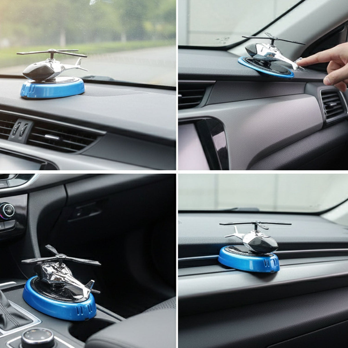 Car Dashboard Perfume Diffuser With Rotating Blades (1 Set)