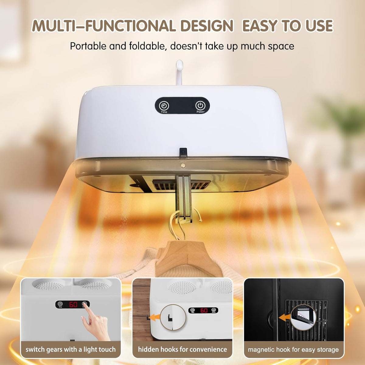 Portable Clothes Folding Dryer Portable Dryer (1 Pc)