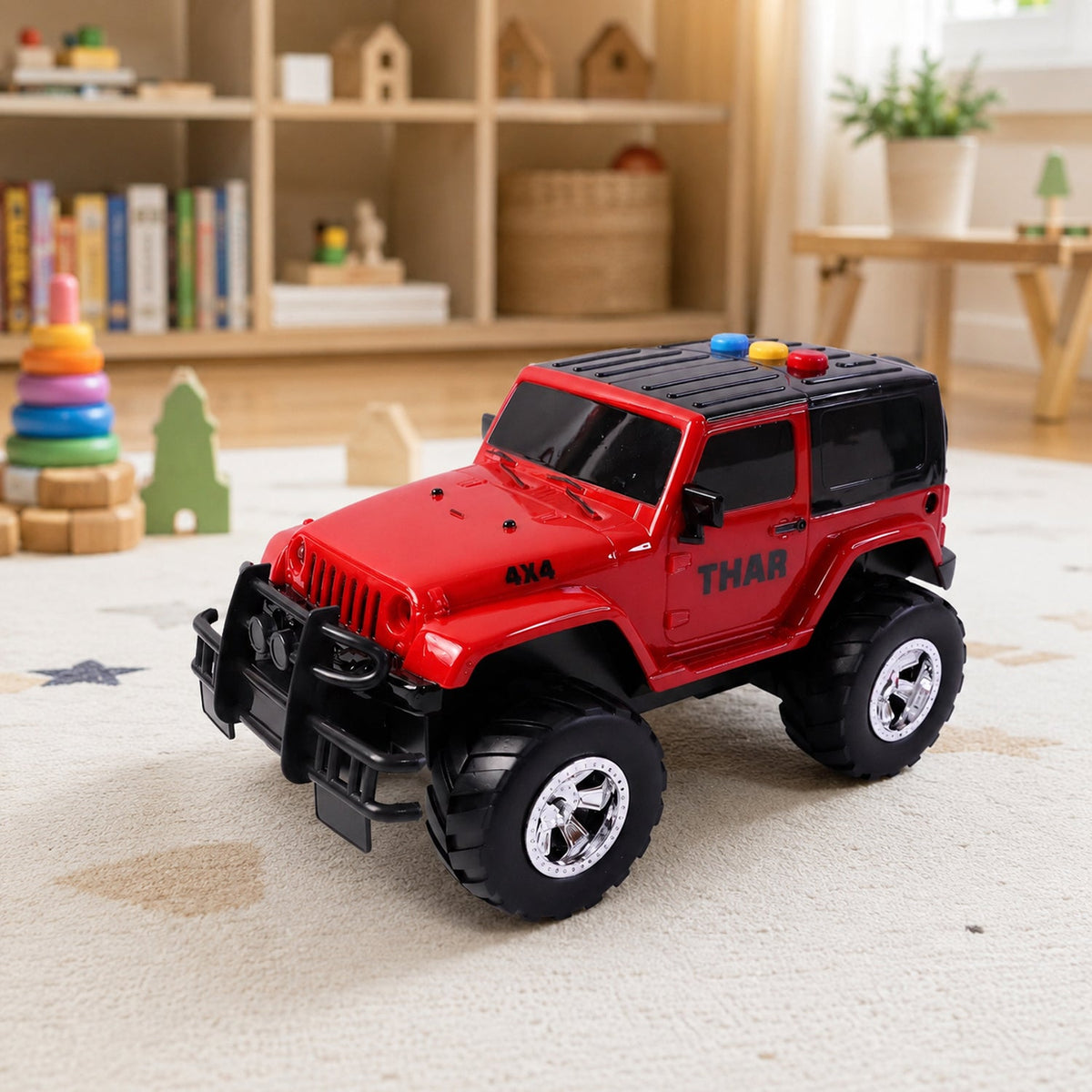 Kids Dinosaur Hunter Off-road Friction Powered Toy Jeep Car (1 Pc)