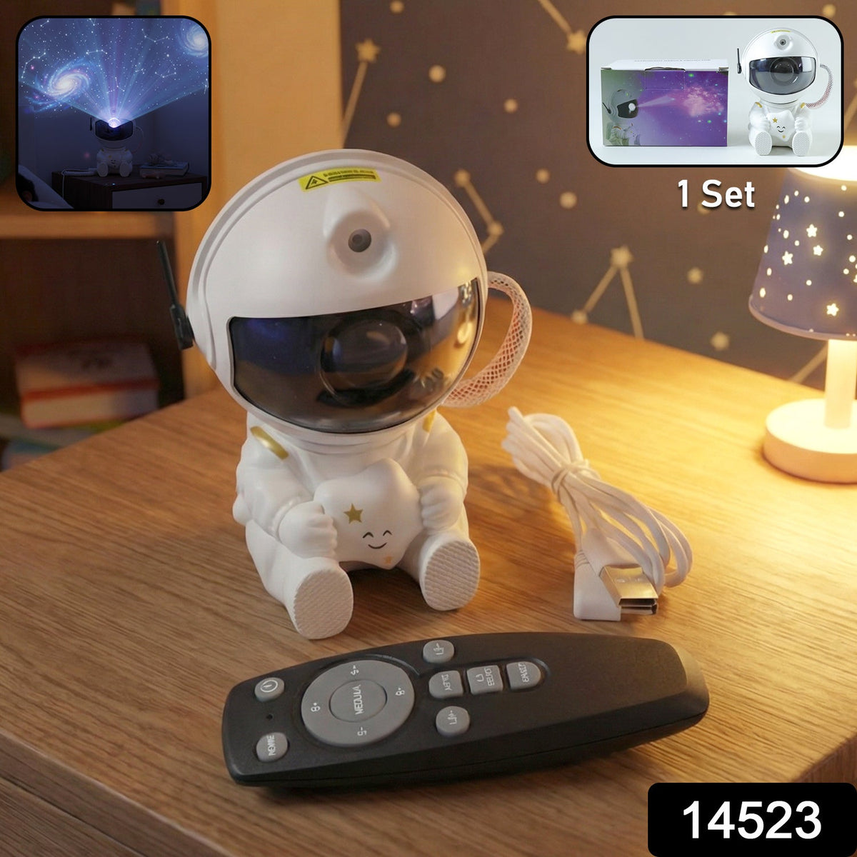 Premium Astronaut Galaxy Projector Night Light With Remote Control