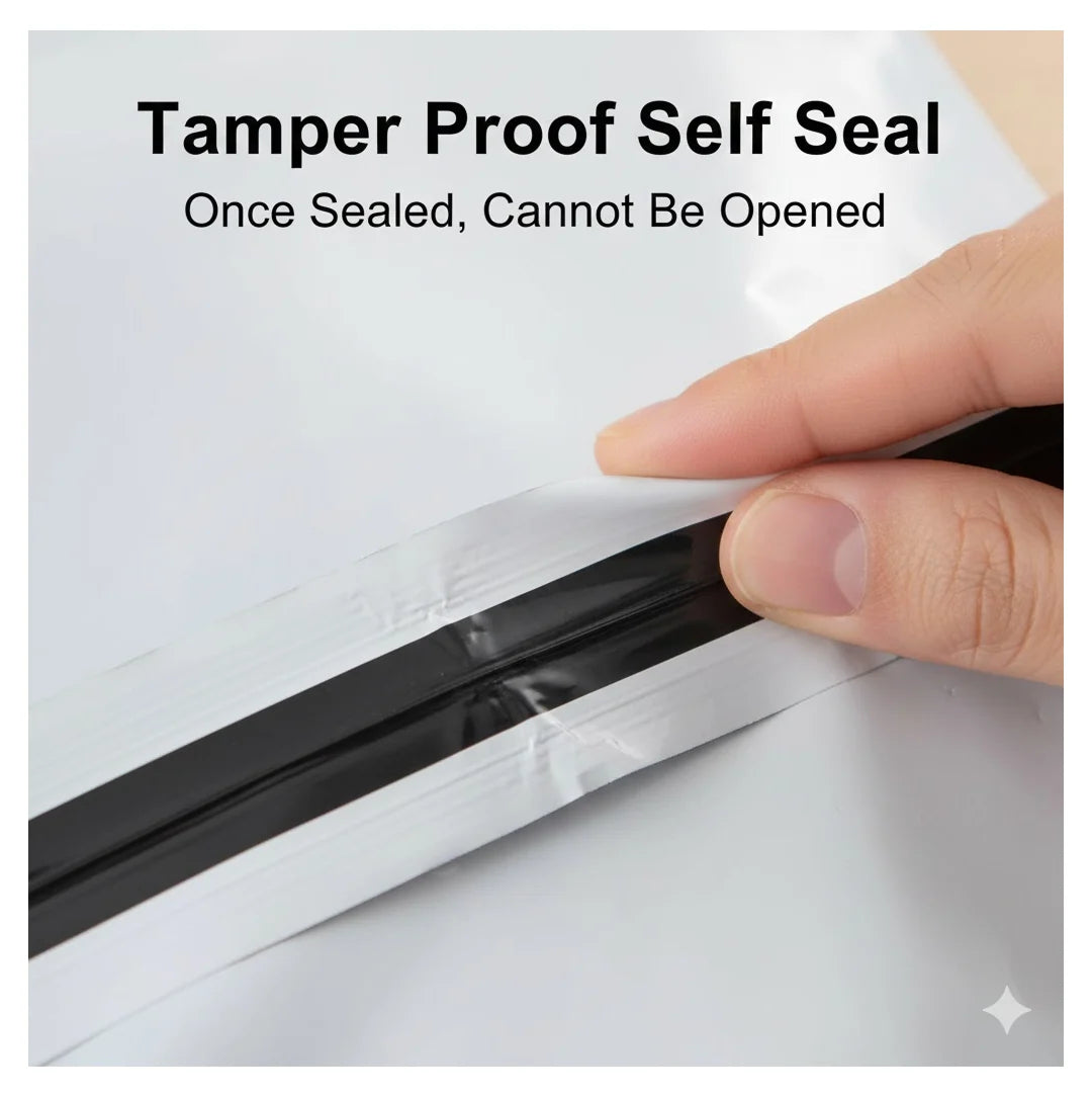 905 Tamper Proof Courier Bags(12x14 Plain 180 Pod M1) - 100 Pcs