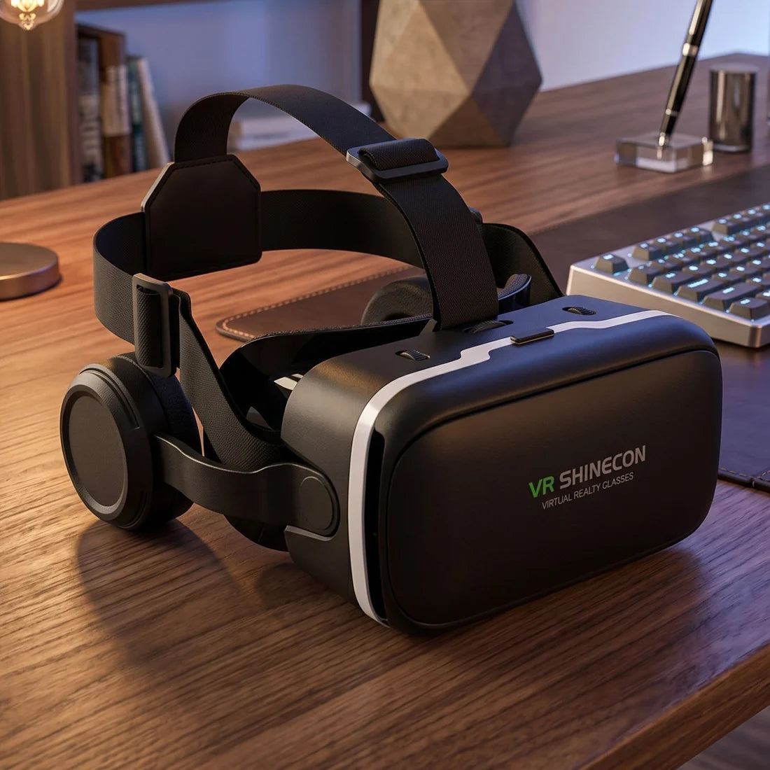 12836 3d Hd Vr Glasses Virtual Reality Goggles Headset For Ios For Android Smartphonevr Goggles-for 3d Vr Movies Video Games With Headphones (1 Pc)