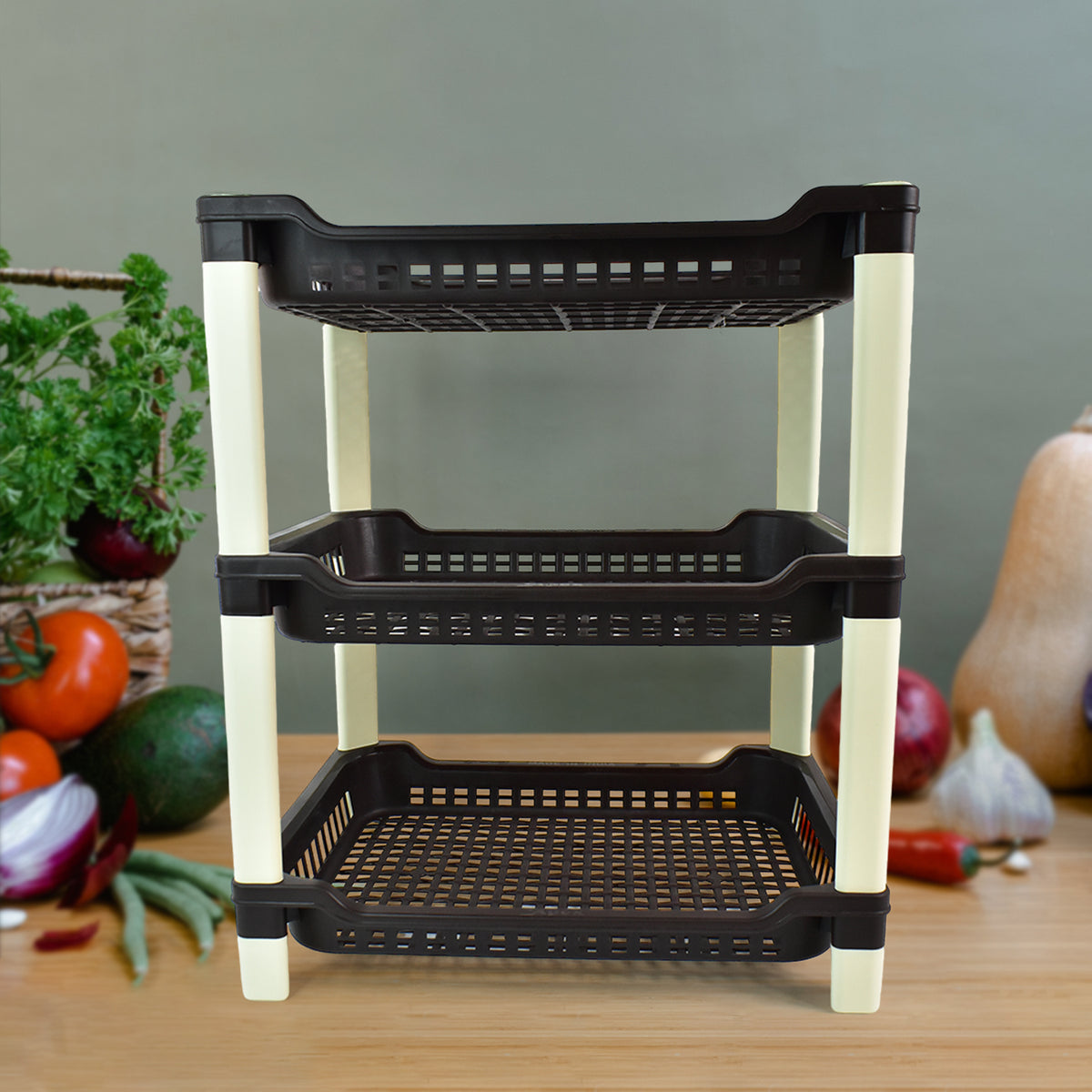 Apex Big Multi Use Plastic Storage Rack  3-tier (1 Pc)