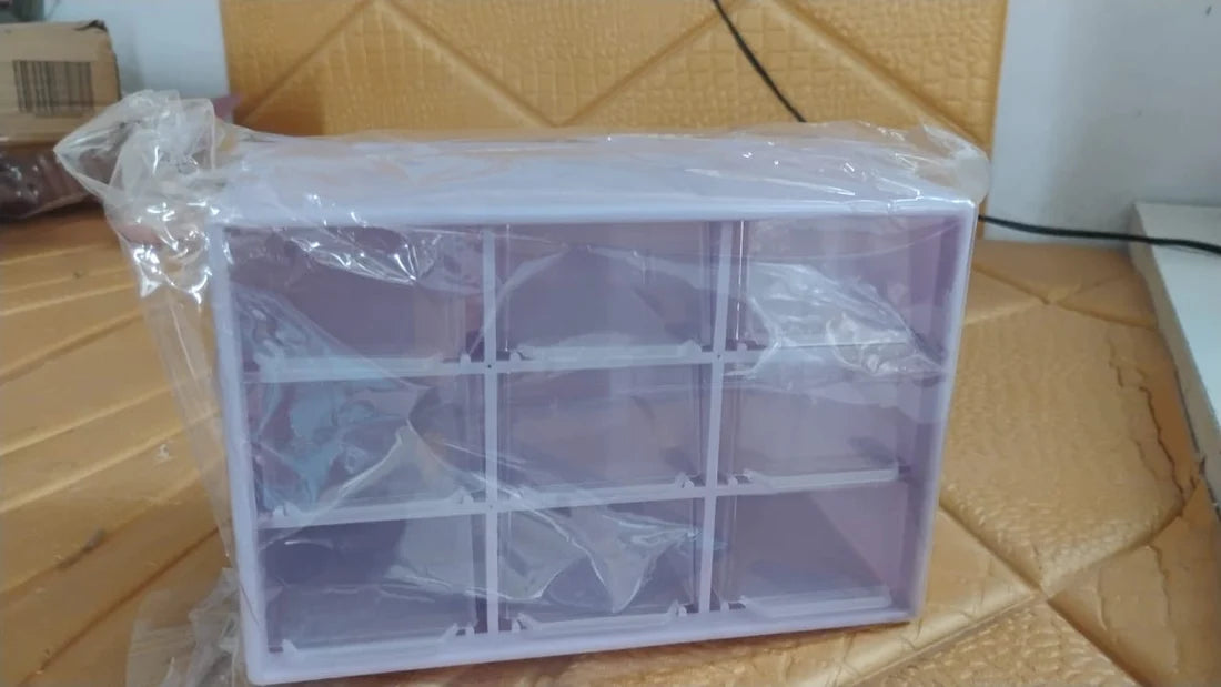 Plastic Compact Drawer Organizer For Jewellery (9 Compartment)