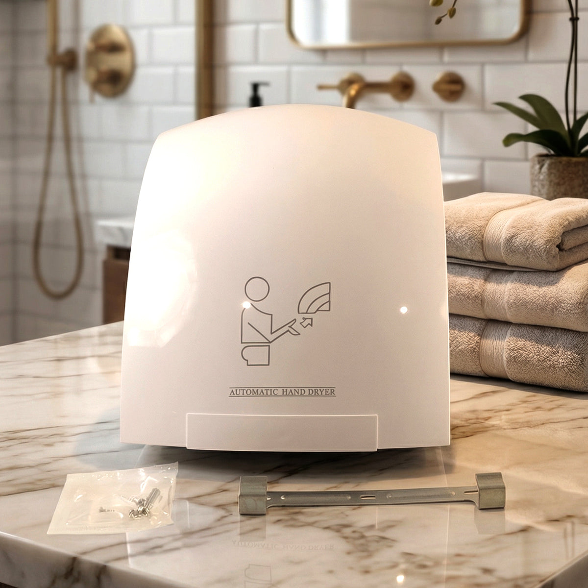 Electric Wall Mounted Automatic Sensor Hand Dryer (1 Pc)
