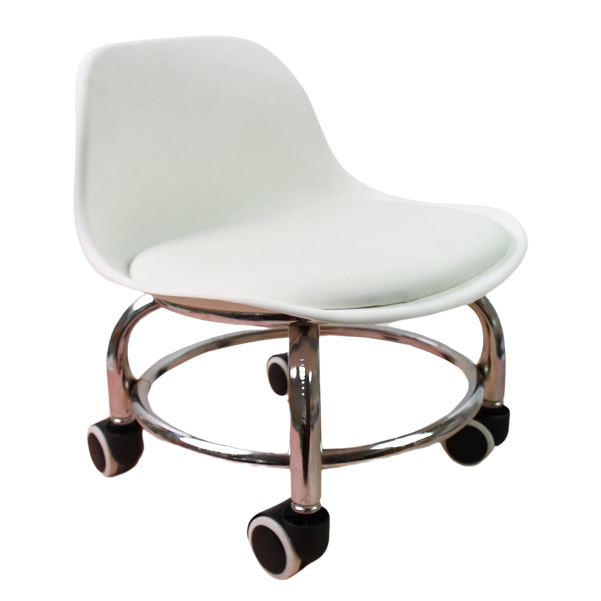 4054 Low Round Rolling Stool With Wheels Pedicure Stool For Fitness Office Garage  Home  Garden  Furniture  Benches Stools Multi-color (1 Pc)