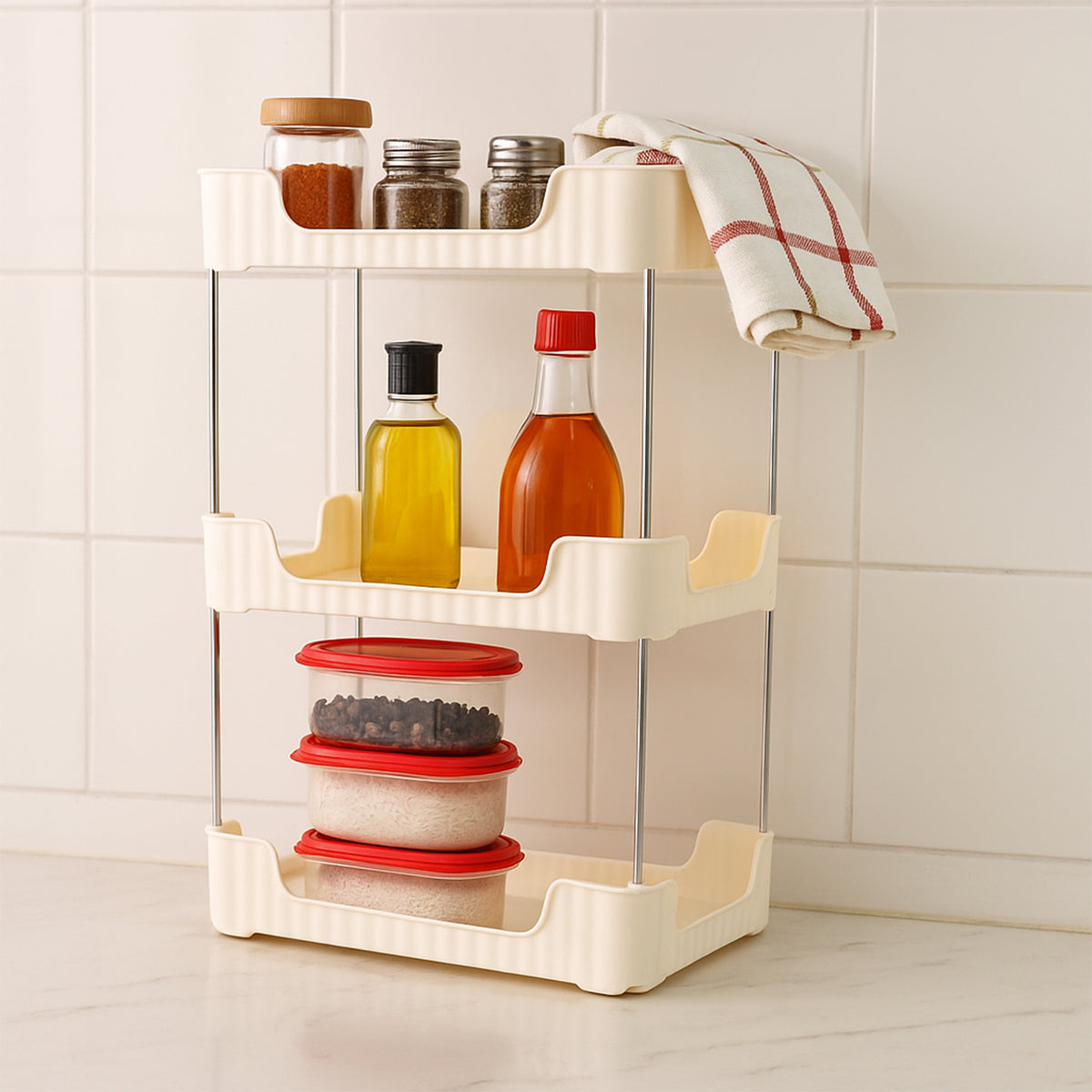 3-tier Multipurpose Storage Organizer Rack Shelf (1 Set)