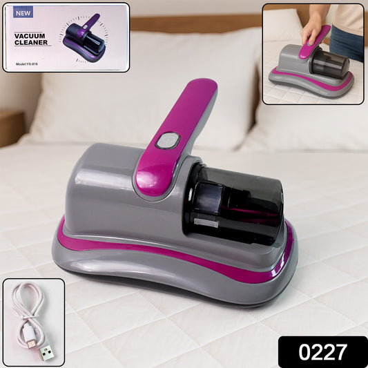 0227 Powerful Suction Portable Handheld Vacuum Cleaner - Low Noise Vacuum Cleaner For Bed - Cordless Vacuum Cleaner For Car Seat Crevices Pillows Mattresses Sofas Wireless Anti Dust And Mite Cleaner