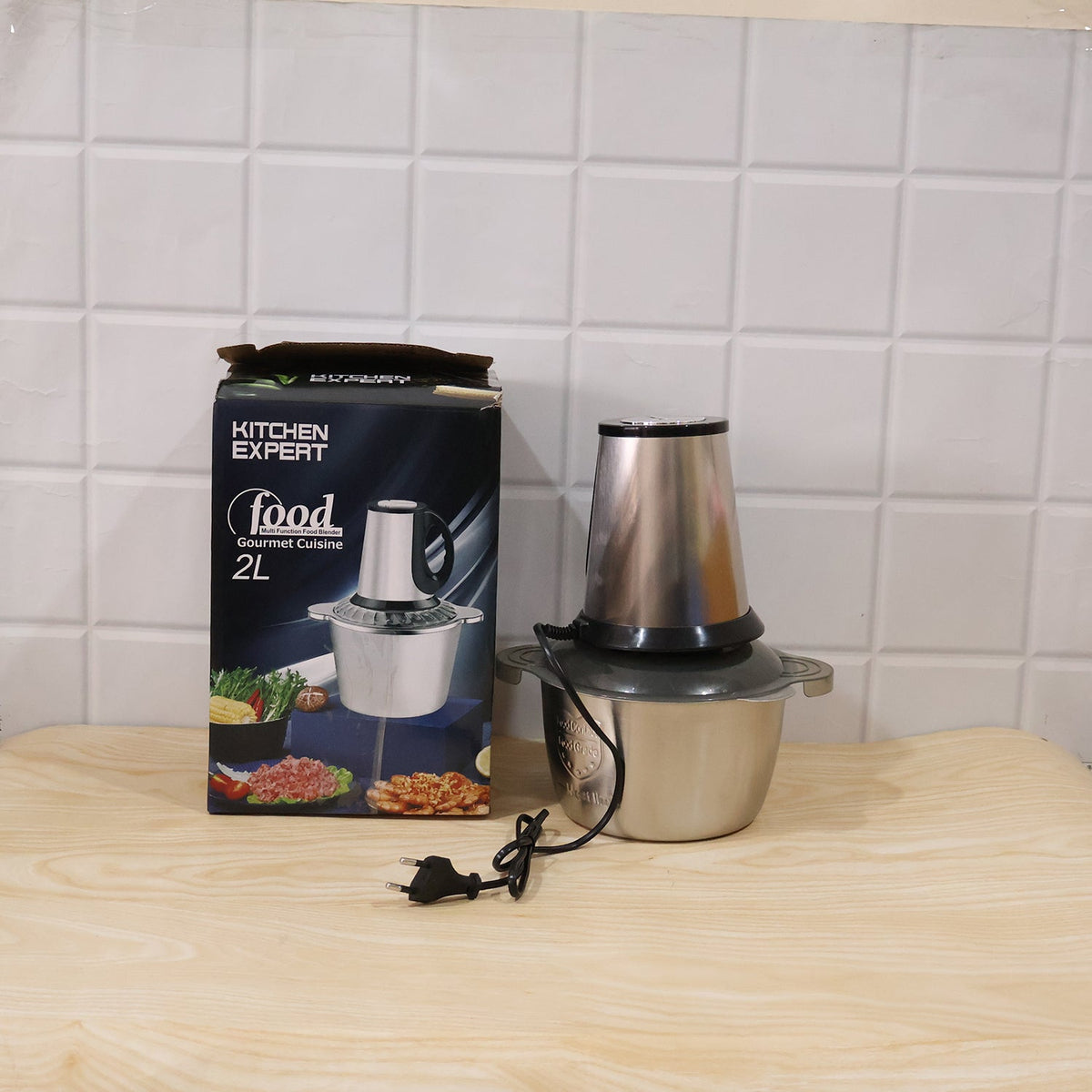 Electric Ss Food Processor 2 Litre Vegetable Chopper Mixer Grinder (1 Pc)