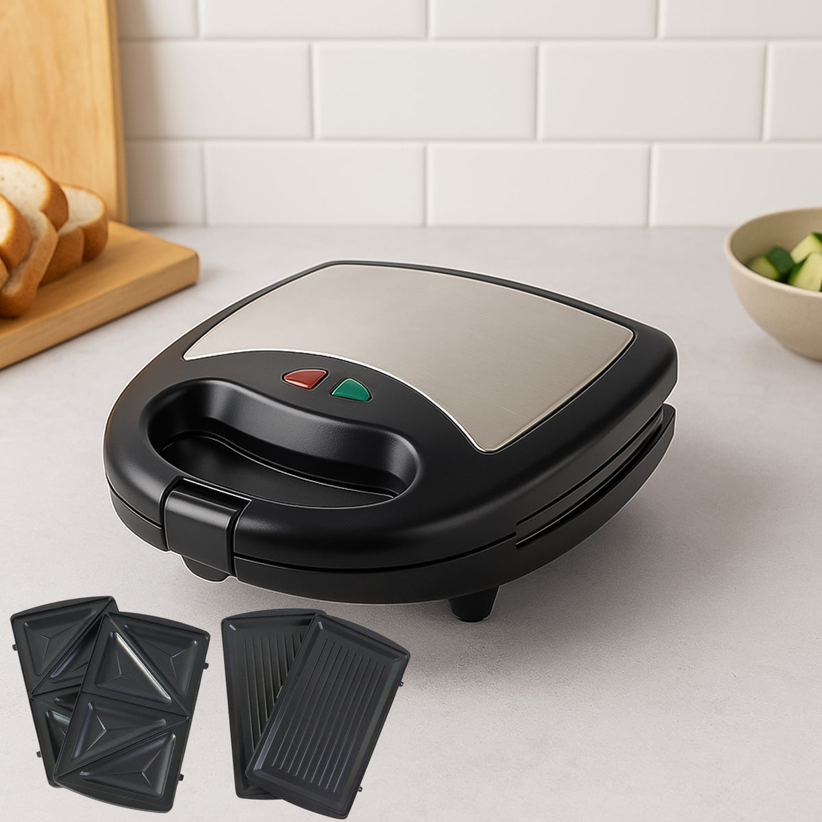 Orbit Sandwich Maker With Interchangeable Plates (800w  1 Pc)