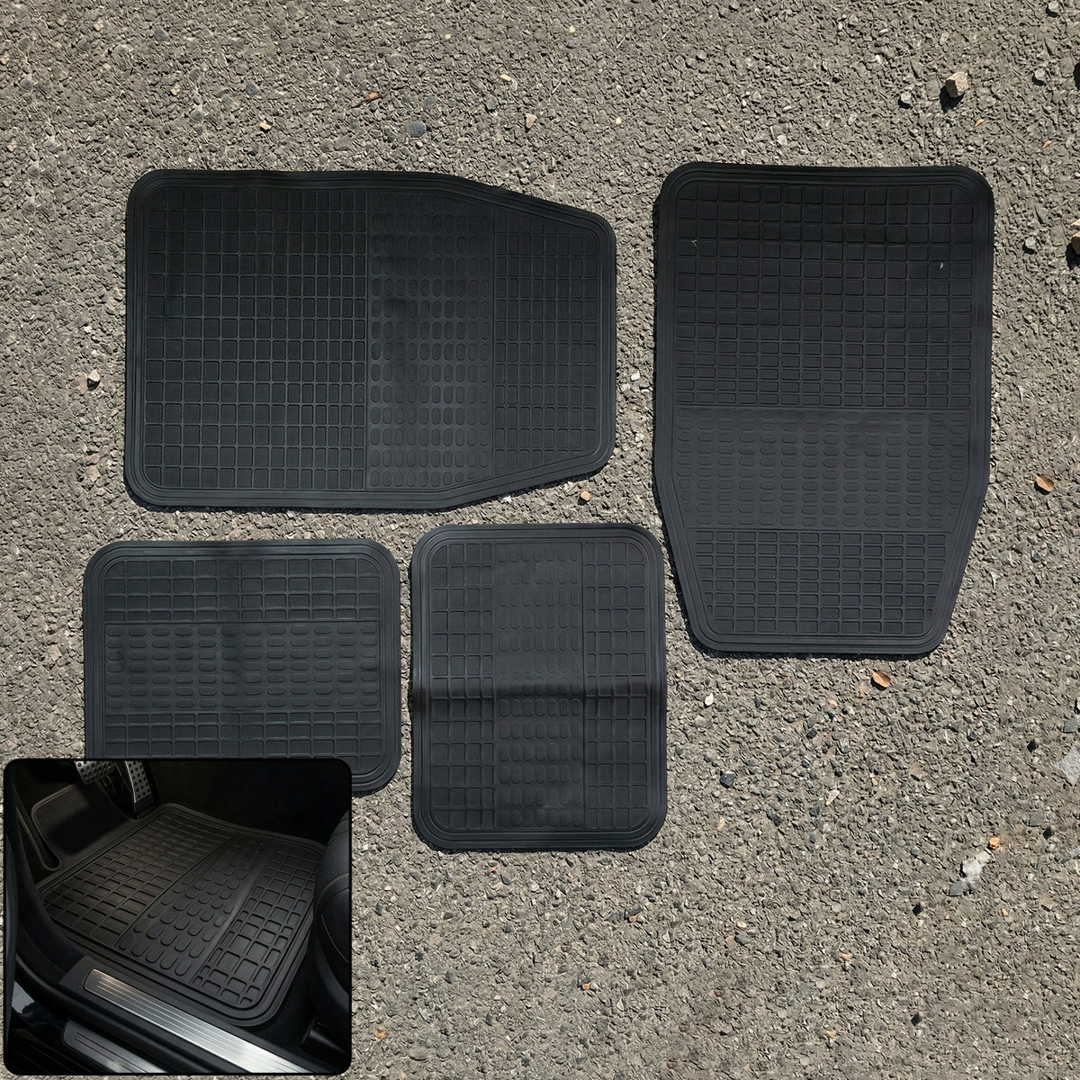 Premium Heavy Duty Car Floor Mat Set (4 Pc)