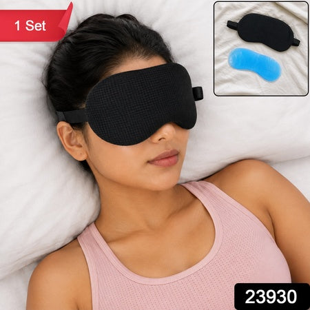 Reusable Cooling Gel Eye Mask With Soft Cover For Sleep And Relaxation (1 Set)