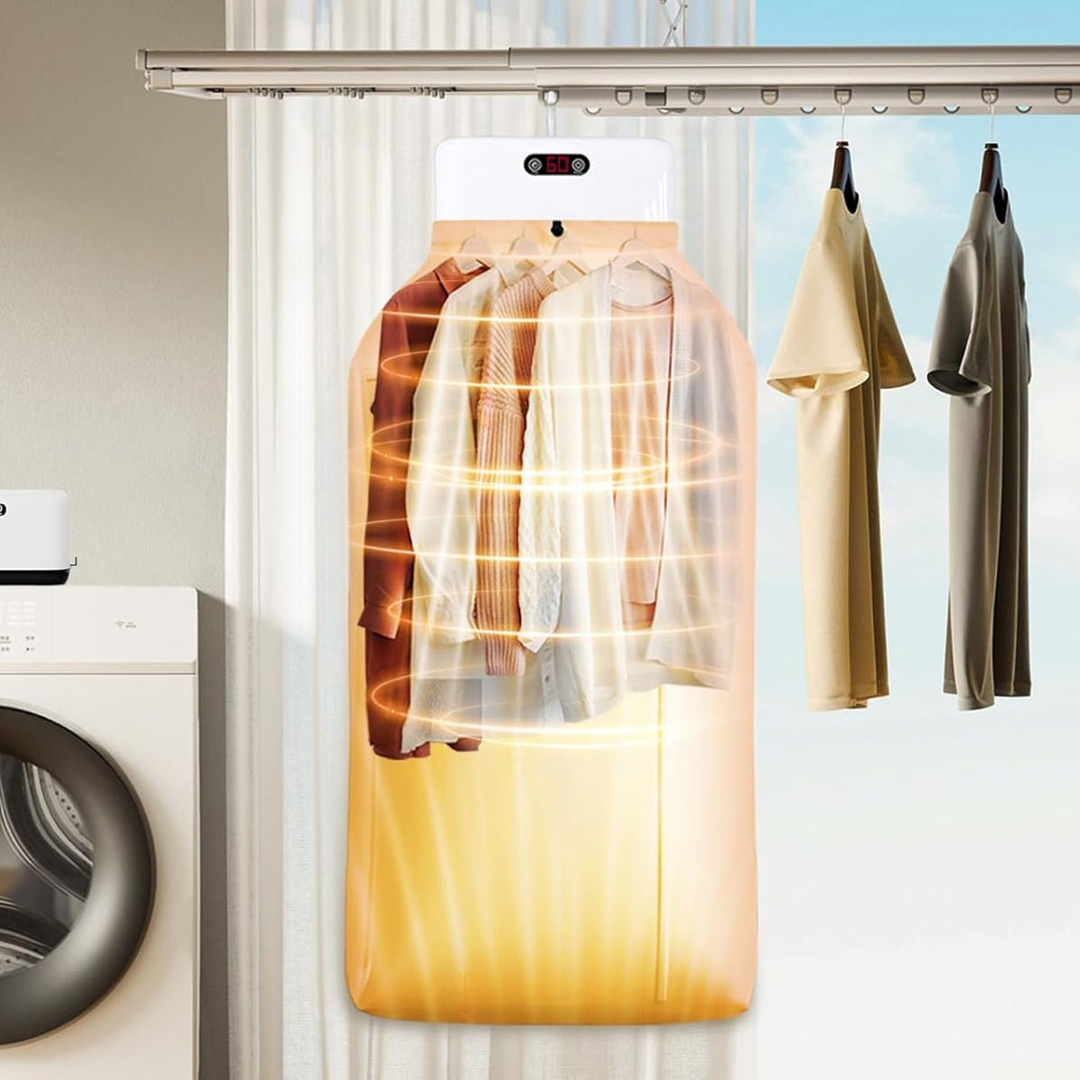 Portable Clothes Folding Dryer Portable Dryer (1 Pc)