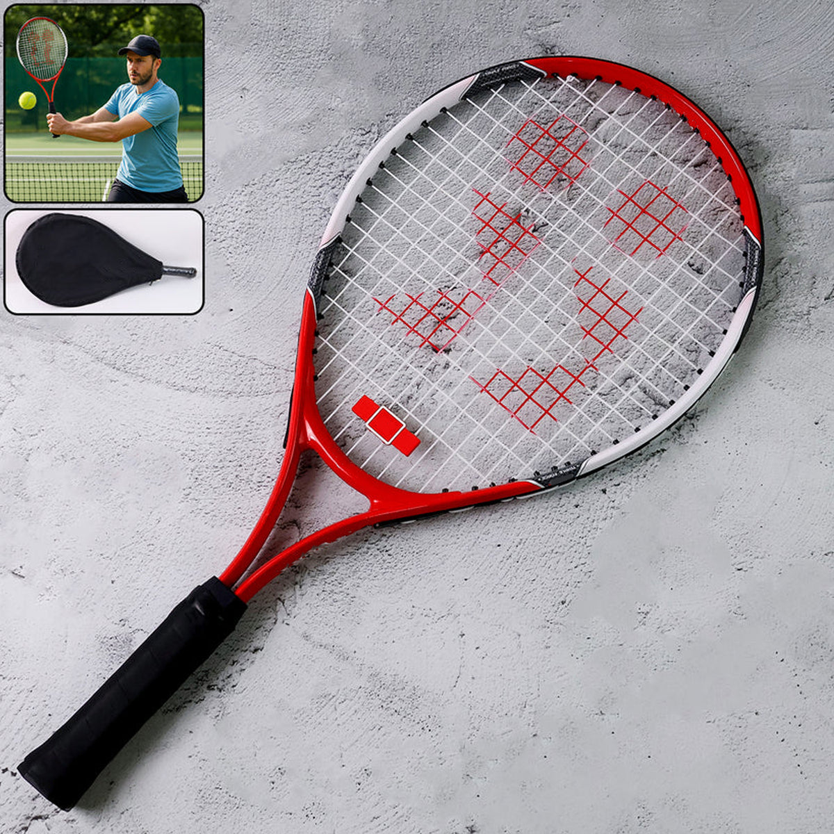 Professional Konex Tennis Racket With Full Cover (1 Pc)