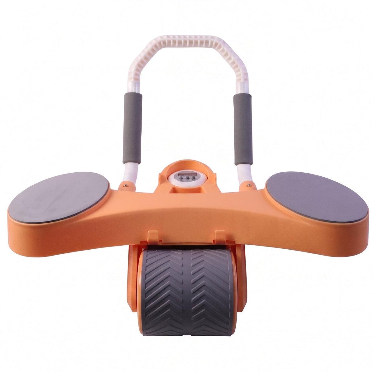 7209 Abdominal Roller Wheel Automatic Rebound Sponge Handle Double Wheel Abdominal Roller Non-slip Timer Function With Elbow Support For Exercises For Body Fitness Strength Training Home Gym