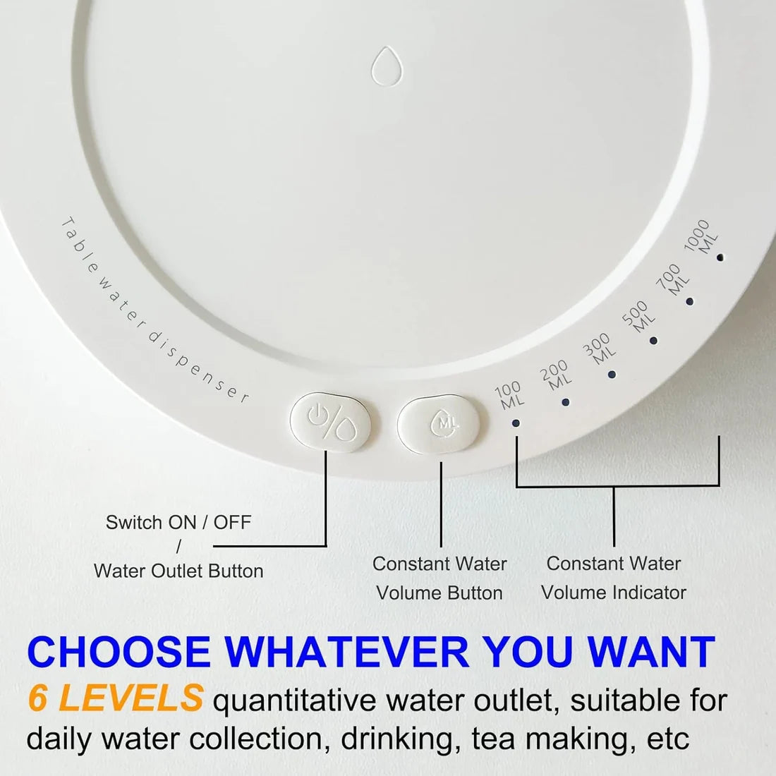 8864 Usb Charging Desktop Water Bottle Dispenser Intelligent Desktop Water Pump With Small Pipe One Button Operation Smart Table Bedside Water Dispenser Desk Water Dispenser For Home Office Outdoor Camping
