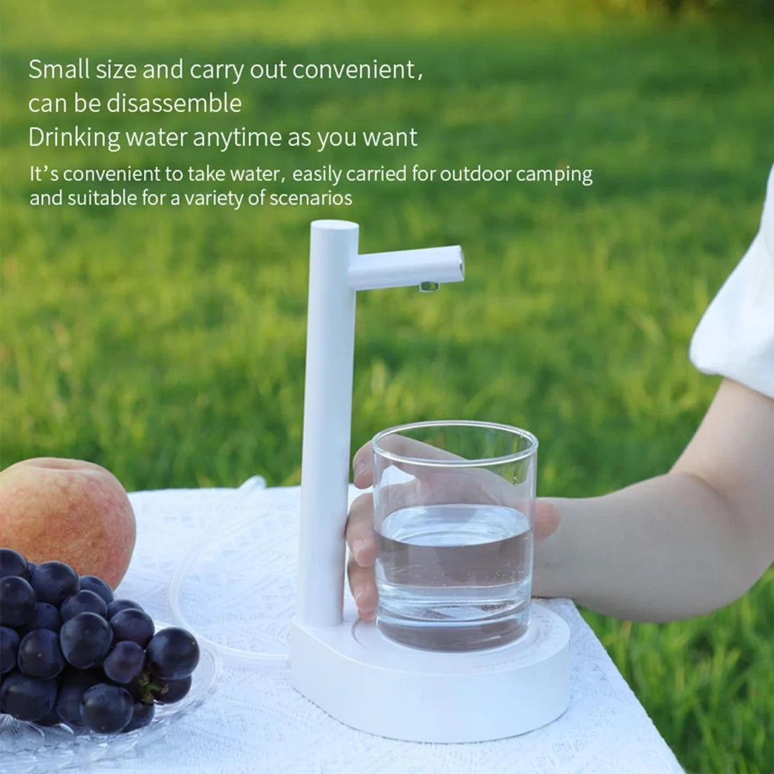 8864 Usb Charging Desktop Water Bottle Dispenser Intelligent Desktop Water Pump With Small Pipe One Button Operation Smart Table Bedside Water Dispenser Desk Water Dispenser For Home Office Outdoor Camping