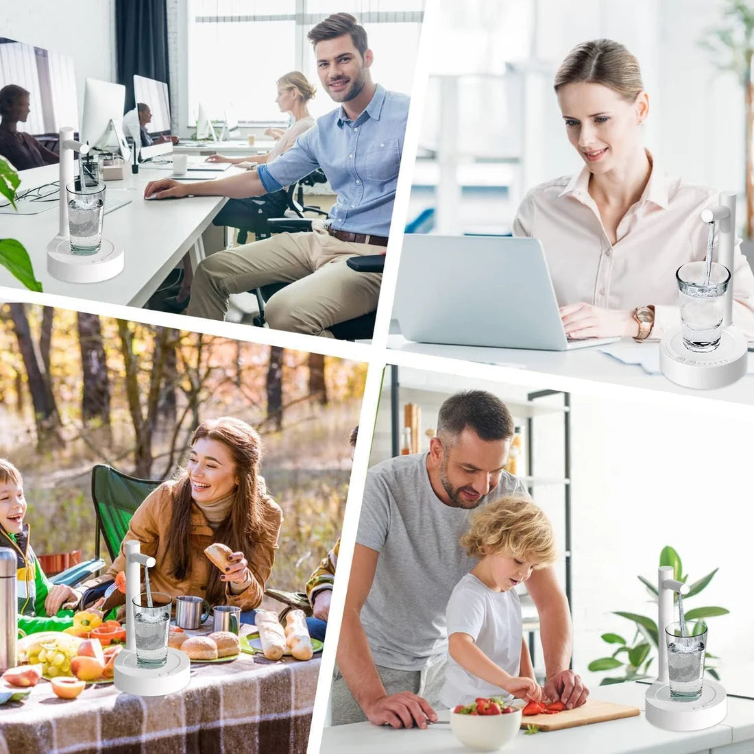 8864 Usb Charging Desktop Water Bottle Dispenser Intelligent Desktop Water Pump With Small Pipe One Button Operation Smart Table Bedside Water Dispenser Desk Water Dispenser For Home Office Outdoor Camping