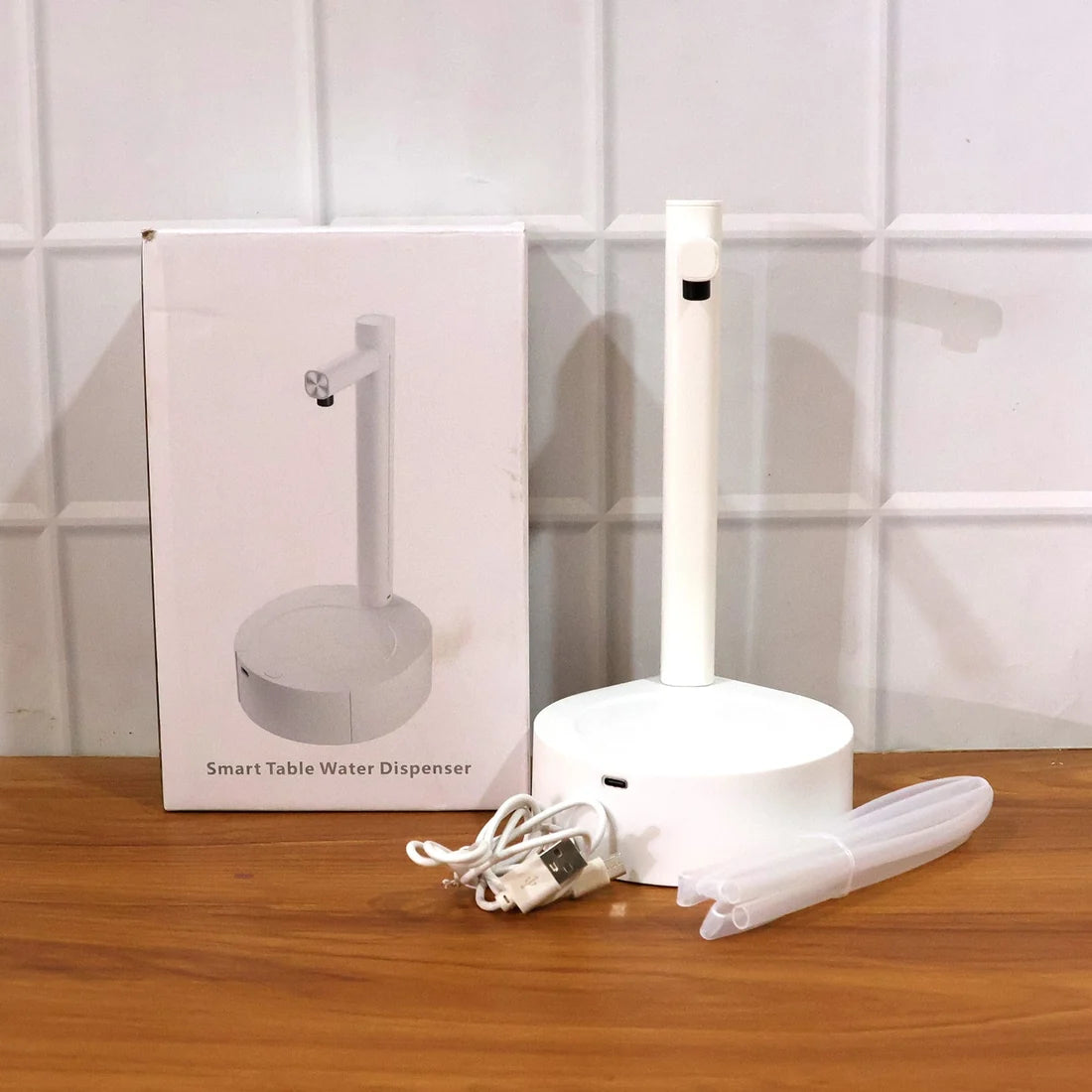 8864 Usb Charging Desktop Water Bottle Dispenser Intelligent Desktop Water Pump With Small Pipe One Button Operation Smart Table Bedside Water Dispenser Desk Water Dispenser For Home Office Outdoor Camping