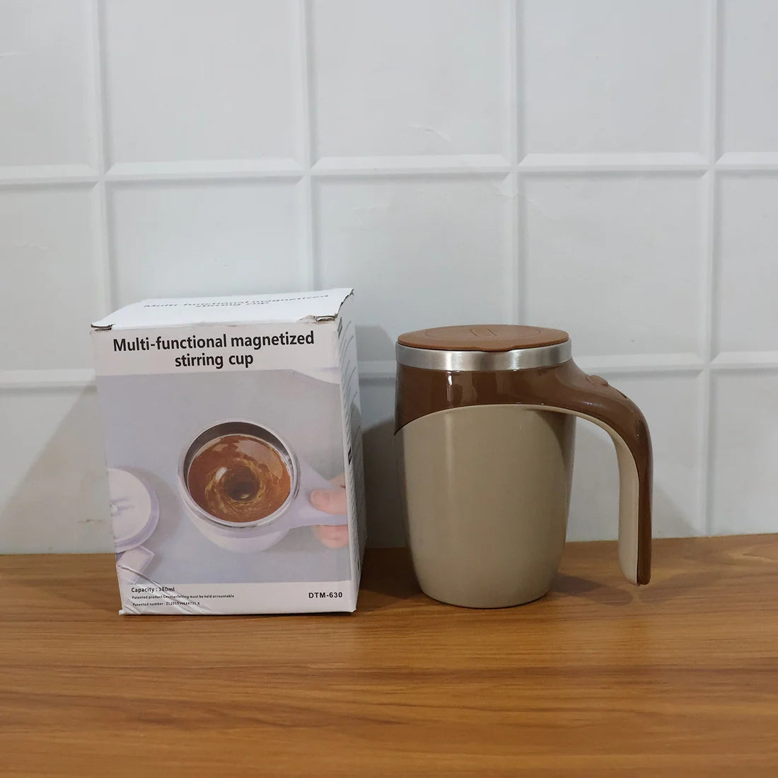 5545 Stirring Coffee Mug  Magnetic Stirring Coffee Cup  Stainless Steel Mug For Milk  Travel Mixing Cup  Self Stirring Coffee Mug Suitable For Coffee Milk Hot Chocolat  Battery Operated ( Battery Not Included )