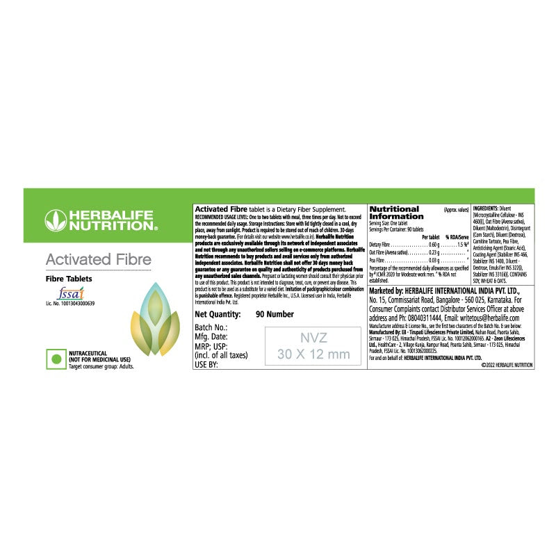 Activated Fibre 90 Tablets