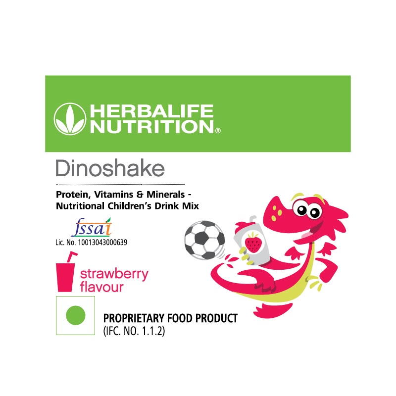 Dinoshake nutritional children’s drink mix - Strawberry flavour