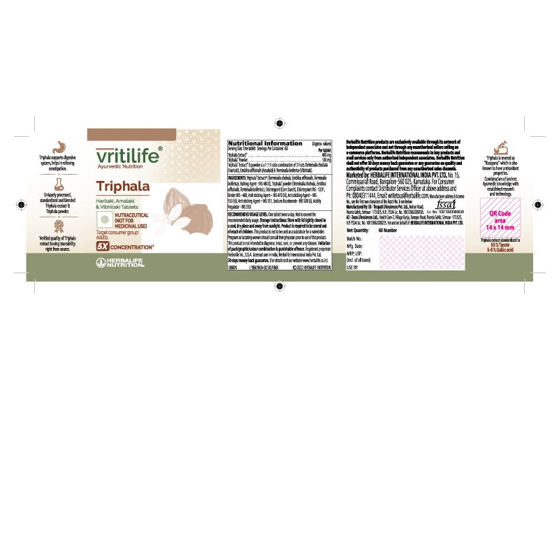 Triphala 60 Tablets