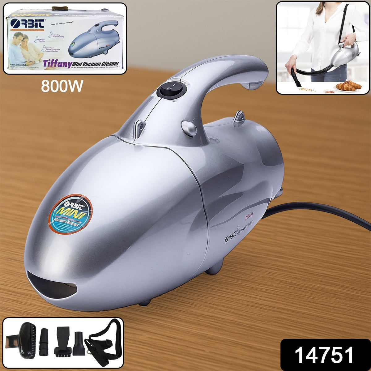 Orbit High Power Handheld Mini Vacuum Cleaner (800w  1 Pc)