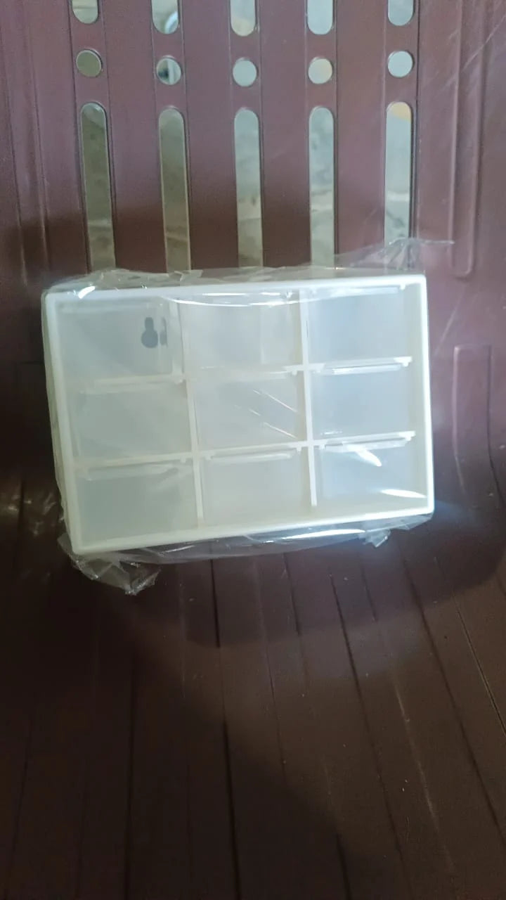 Plastic Compact Drawer Organizer For Jewellery (9 Compartment)