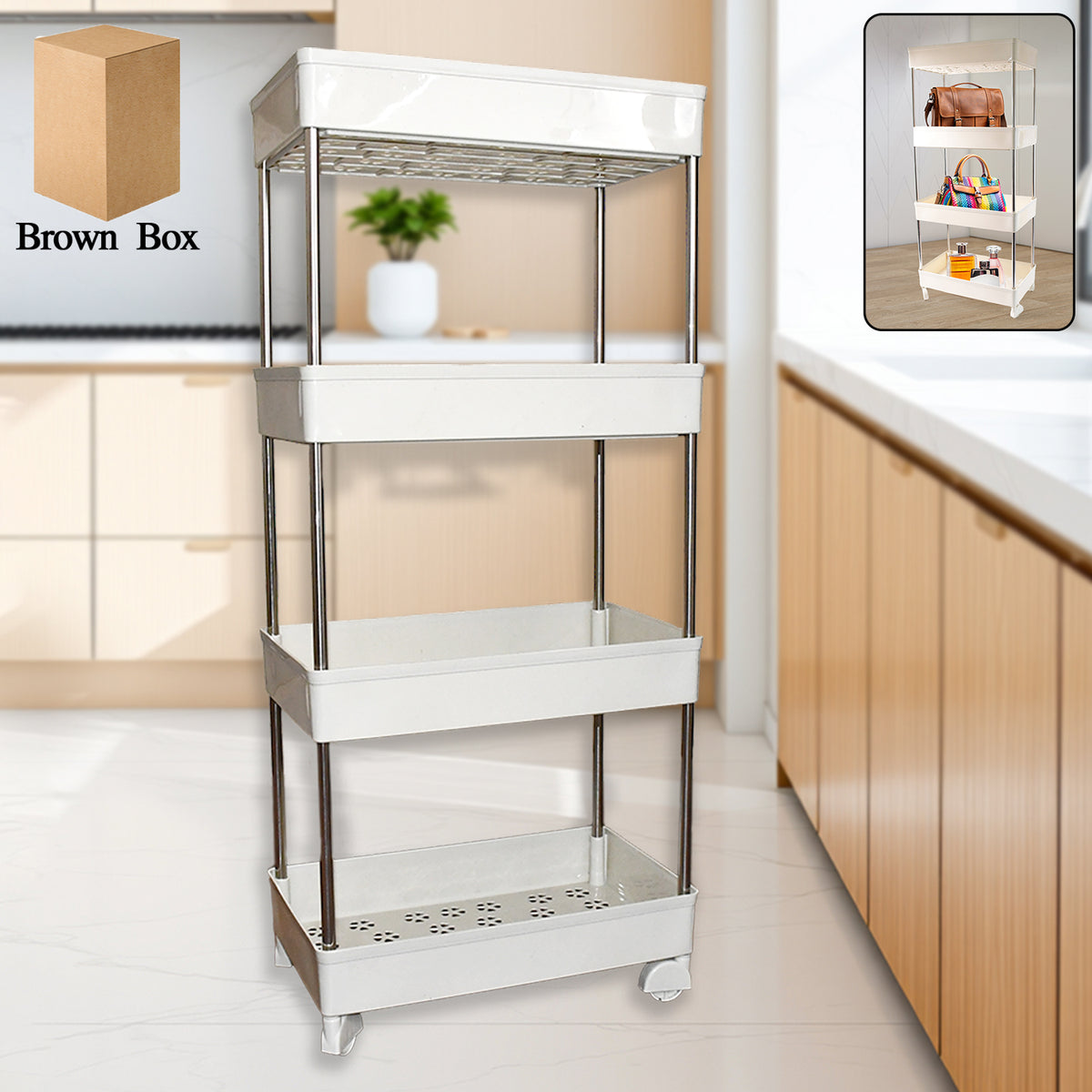 4 Layer Kitchen Rack For Holding And Placing Types Of Things