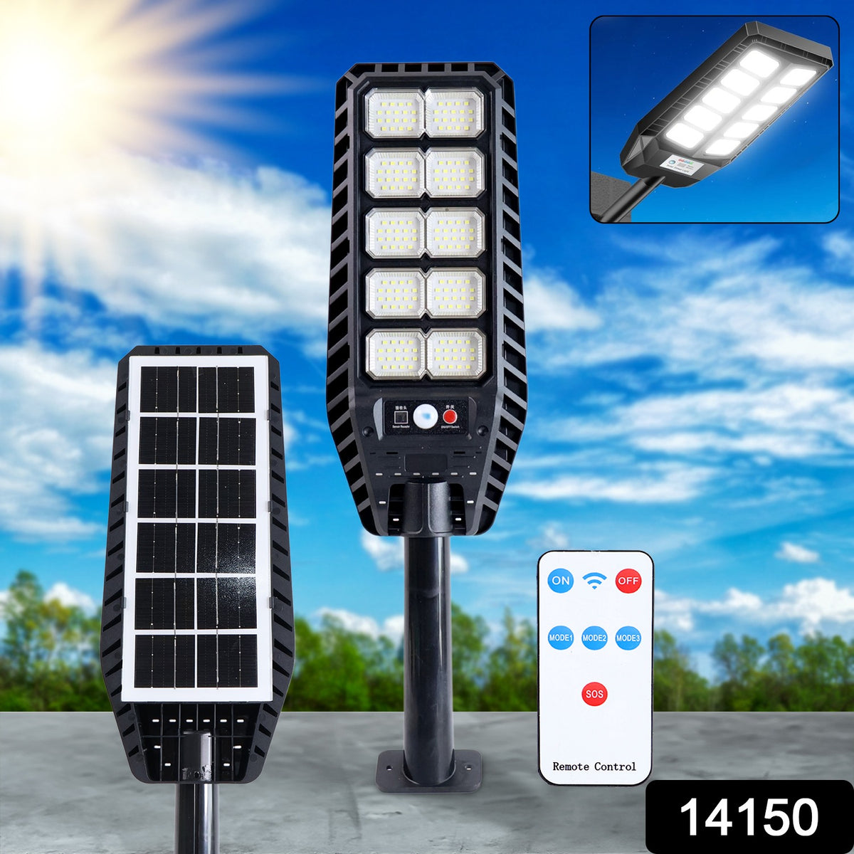 High-powered Solar Led Street Light With Motion Sensor  Remote Control