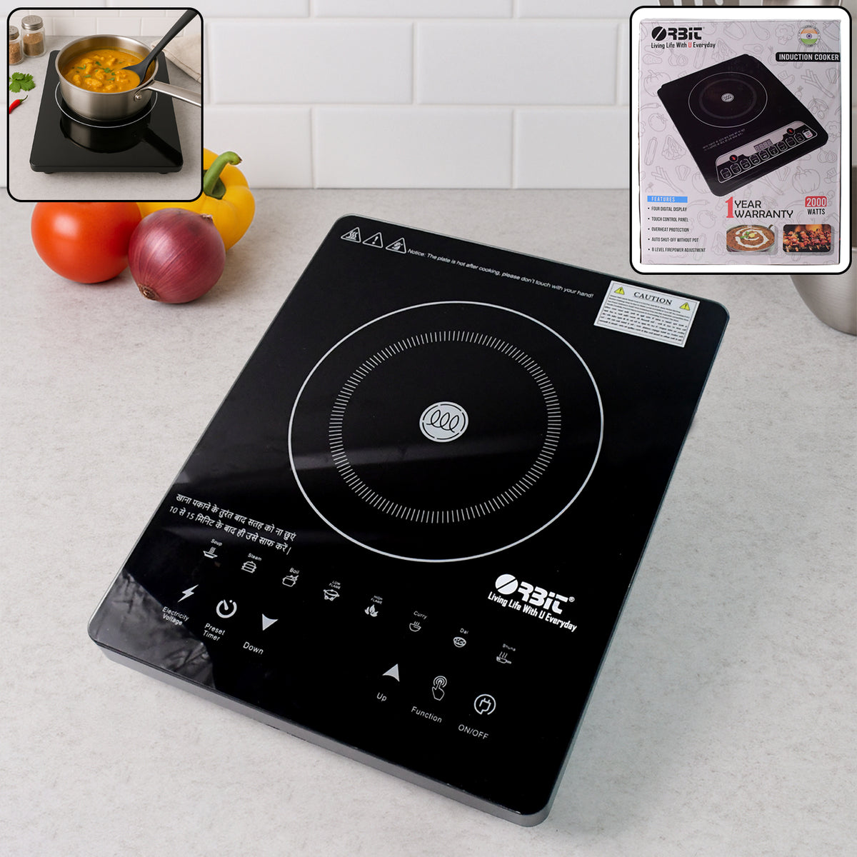 Orbit Touch Control And Multiple Cooking Induction Cooker - 2000w