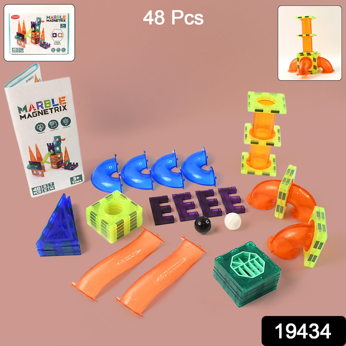 Marble Magnetrix Magnetic Marble Run Building Set