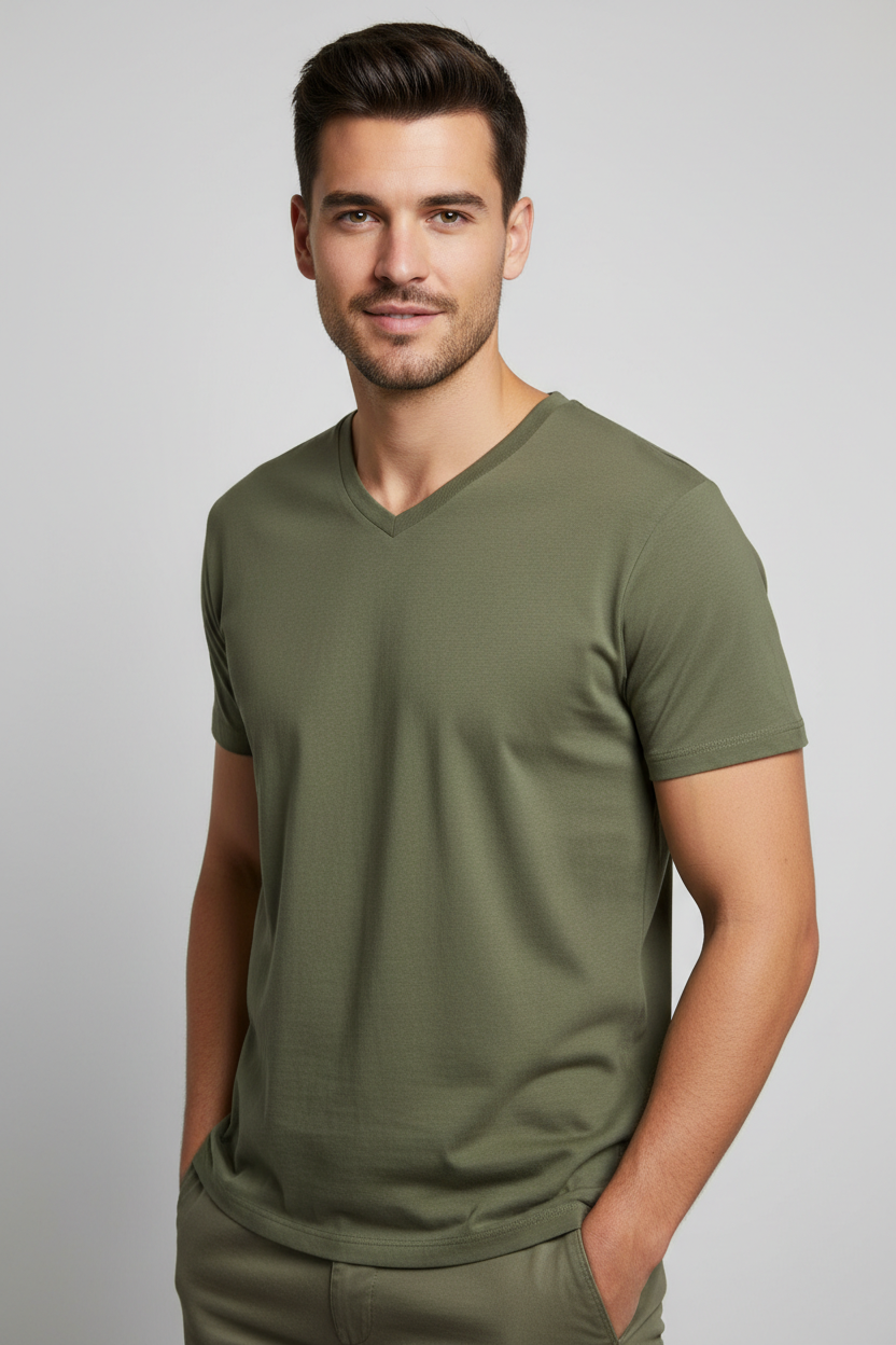 Half Sleeve V-Neck Tshirt
