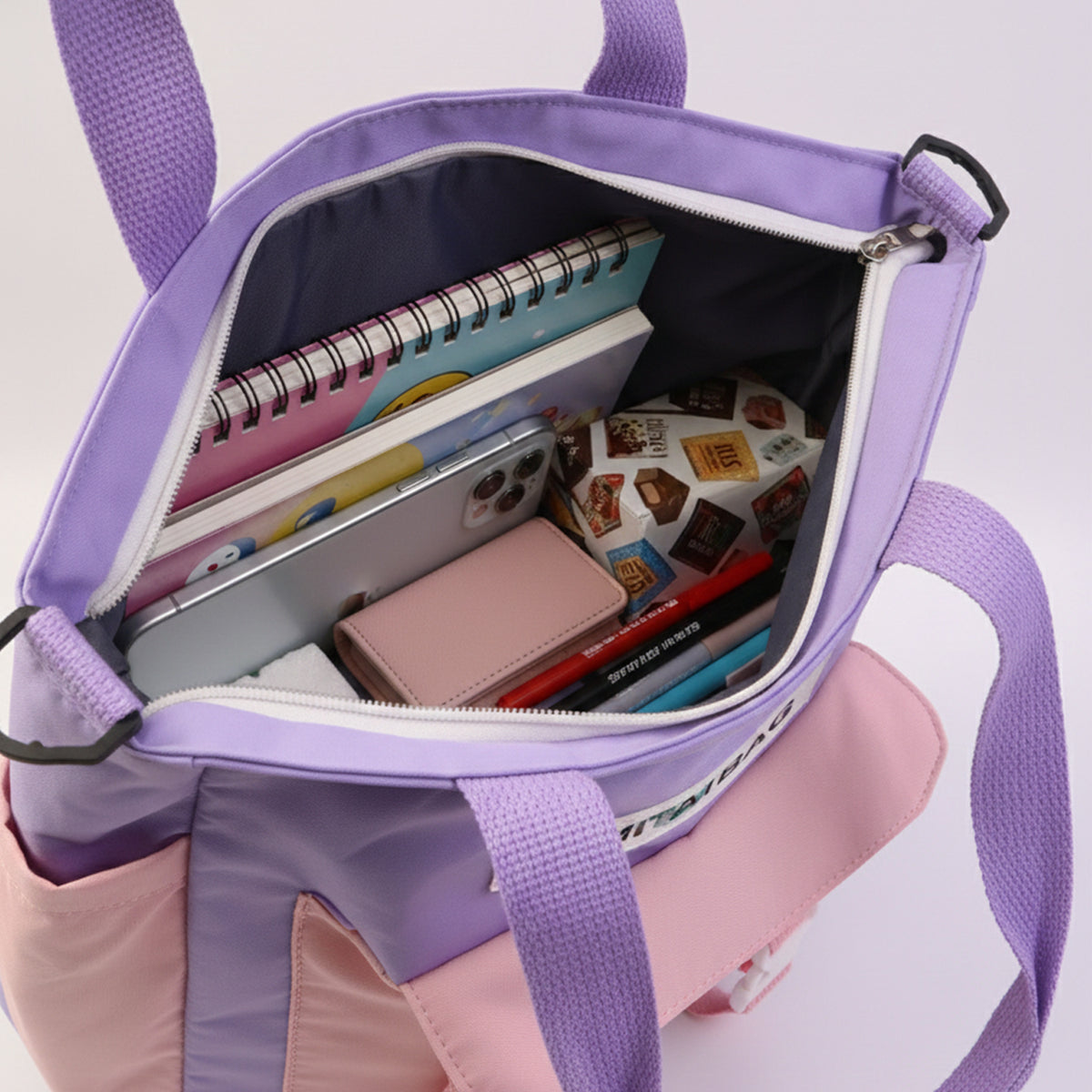 Trendy Multi-pocket Shoulder Tote Sling Bag (1 Pc)