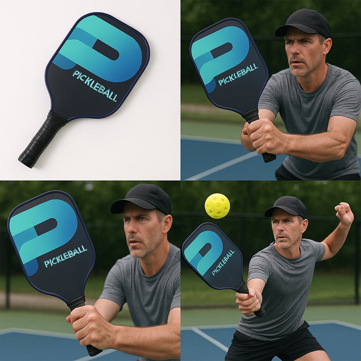 Konex Professional Fiberglass Pickleball Paddle With Cushion Grip Handle