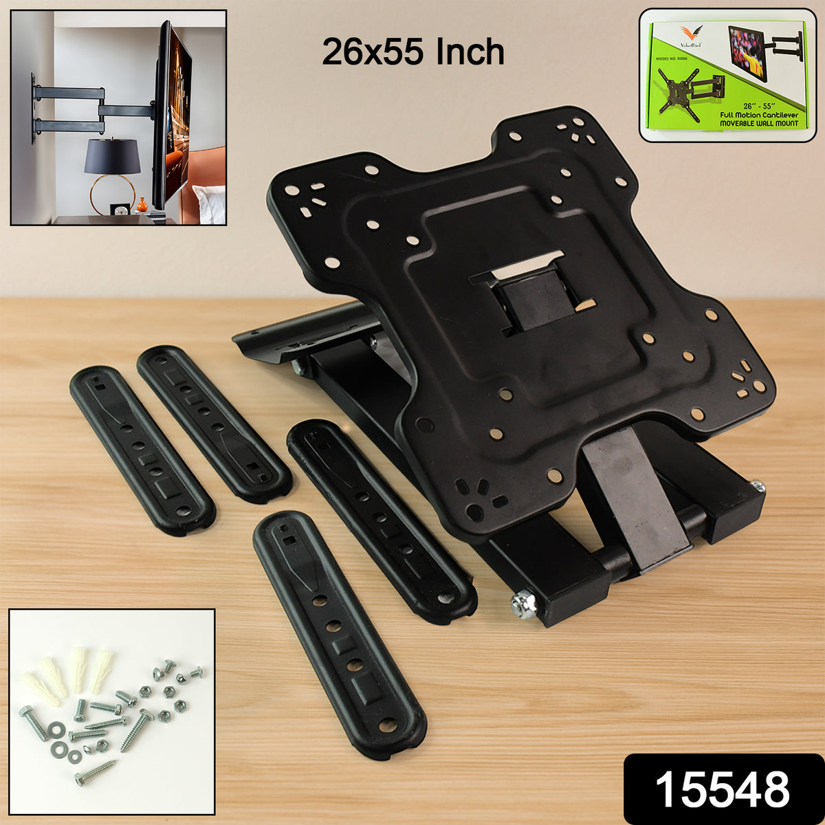Heavy Duty 2655 Inch Full Motion Cantilever Wall Mount Bracket