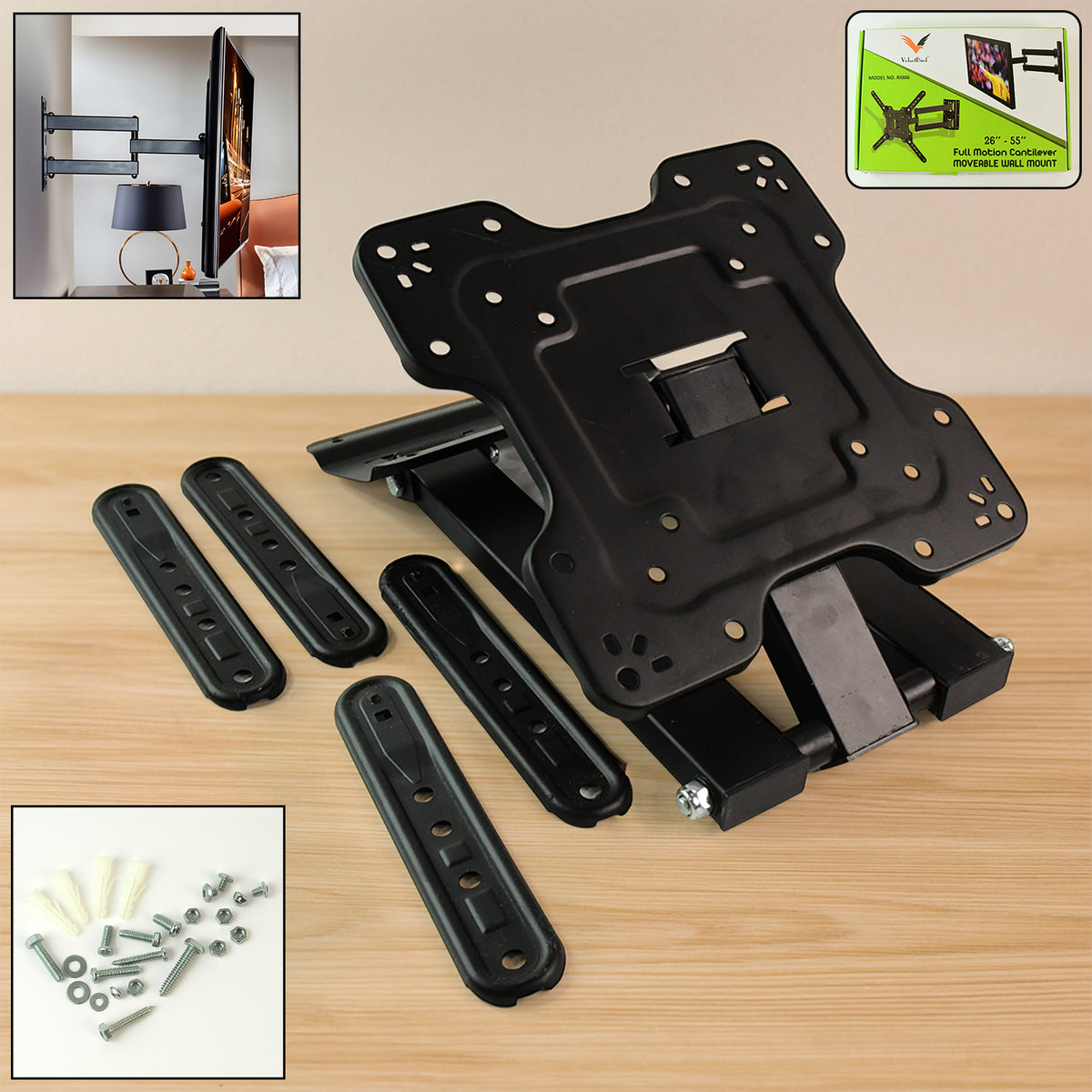 Heavy Duty 2655 Inch Full Motion Cantilever Wall Mount Bracket