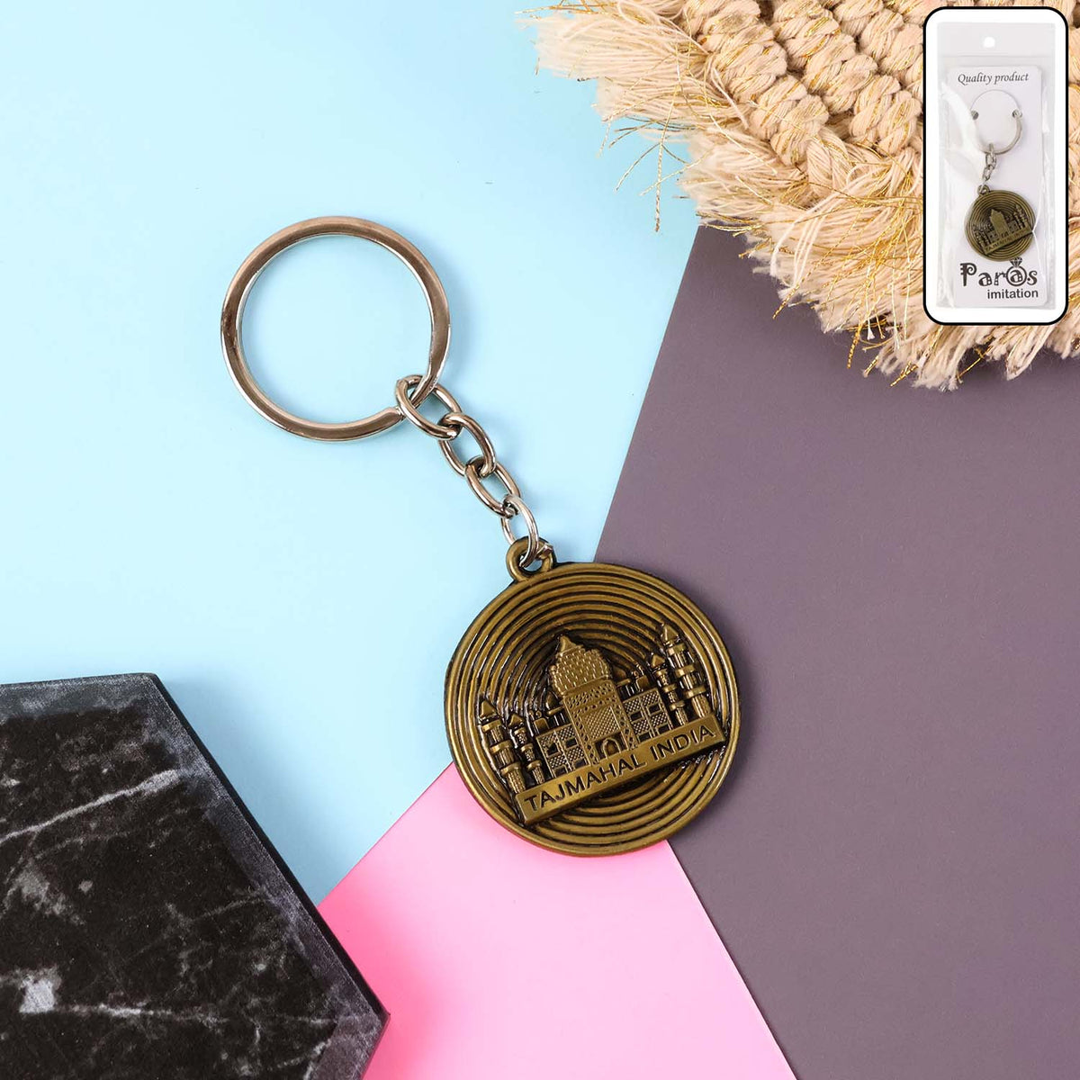 Premium Taj Mahal India Souvenir Keychain  (1 Pc)