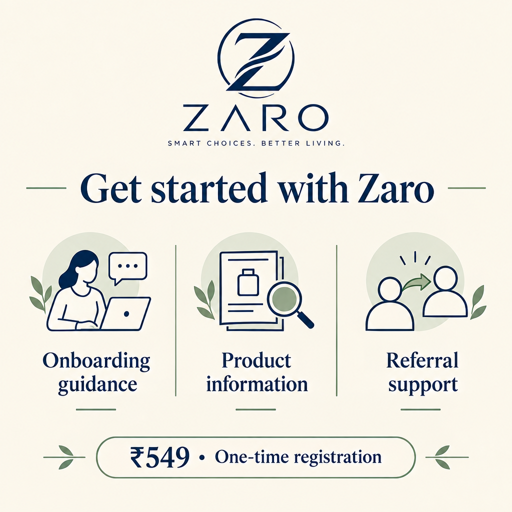 Zaro Registration – One-Time Fee ₹549