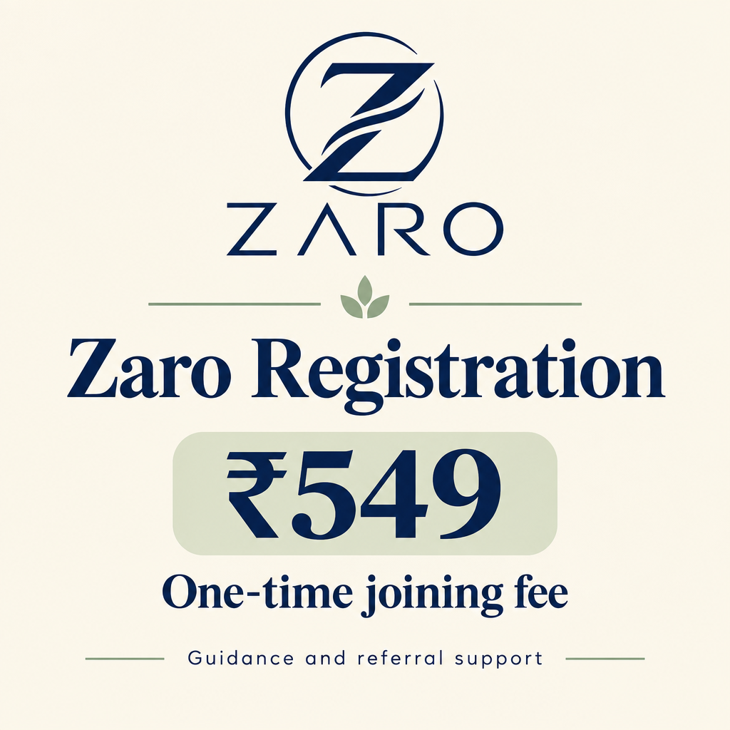 Zaro Registration – One-Time Fee ₹549